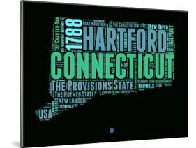 Connecticut Word Cloud 1-NaxArt-Mounted Art Print