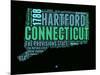 Connecticut Word Cloud 1-NaxArt-Mounted Art Print