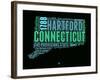 Connecticut Word Cloud 1-NaxArt-Framed Art Print