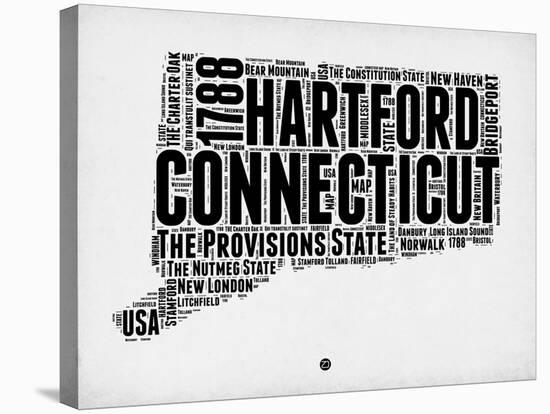 Connecticut Word Cloud 2-NaxArt-Stretched Canvas