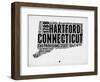 Connecticut Word Cloud 2-NaxArt-Framed Art Print