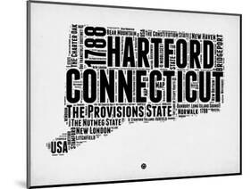 Connecticut Word Cloud 2-NaxArt-Mounted Art Print