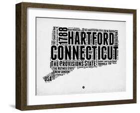 Connecticut Word Cloud 2-NaxArt-Framed Art Print