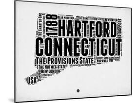 Connecticut Word Cloud 2-NaxArt-Mounted Art Print