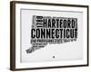 Connecticut Word Cloud 2-NaxArt-Framed Art Print