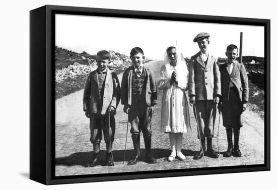 Connemara Children, Ireland-null-Framed Stretched Canvas