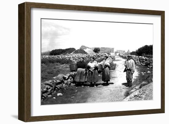 Connemara Turf, Ireland-null-Framed Art Print