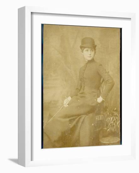 Connie Gilchrist English Actress in Her Riding Clothes-null-Framed Photographic Print
