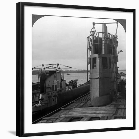 Conning Tower of a Mine-Laying German U-Boat, World War I, 1914-1918-null-Framed Photographic Print