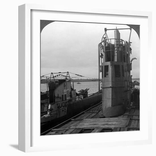 Conning Tower of a Mine-Laying German U-Boat, World War I, 1914-1918-null-Framed Photographic Print