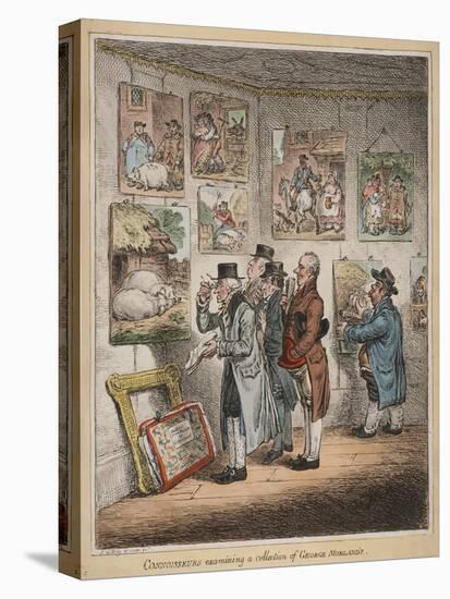 Connoisseurs Examining a Collection of George Morland’S, Published by Hannah Humphrey, 1807-James Gillray-Stretched Canvas