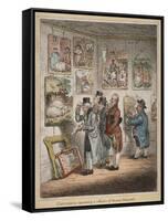 Connoisseurs Examining a Collection of George Morland’S, Published by Hannah Humphrey, 1807-James Gillray-Framed Stretched Canvas