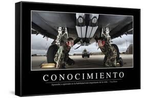 Conocimiento. Cita Inspiradora Y Póster Motivacional-null-Framed Stretched Canvas