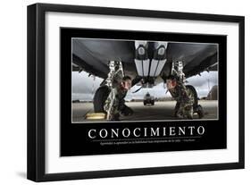 Conocimiento. Cita Inspiradora Y Póster Motivacional-null-Framed Premium Photographic Print