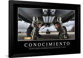 Conocimiento. Cita Inspiradora Y Póster Motivacional-null-Framed Premium Photographic Print