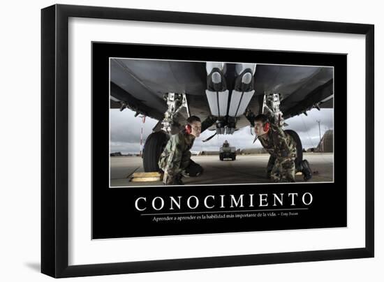 Conocimiento. Cita Inspiradora Y Póster Motivacional-null-Framed Photographic Print