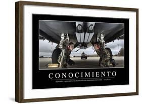 Conocimiento. Cita Inspiradora Y Póster Motivacional-null-Framed Photographic Print