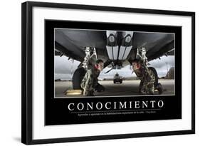 Conocimiento. Cita Inspiradora Y Póster Motivacional-null-Framed Photographic Print