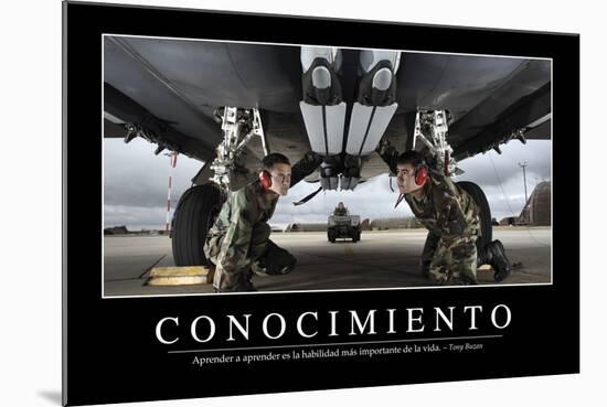 Conocimiento. Cita Inspiradora Y Póster Motivacional-null-Mounted Photographic Print