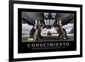 Conocimiento. Cita Inspiradora Y Póster Motivacional-null-Framed Photographic Print