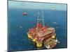Conoco's- Mating- Hutton Tension Leg Platform 1984-Terence Cuneo-Mounted Giclee Print