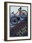Conquer the Kancamagus, New Hampshire - Mountain Bike-Lantern Press-Framed Art Print