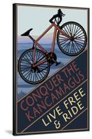 Conquer the Kancamagus, New Hampshire - Mountain Bike-Lantern Press-Stretched Canvas