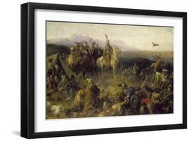 Conquest in the Year 900, Magyars Reaching their Present Day Settlement Area-Mór Than-Framed Giclee Print