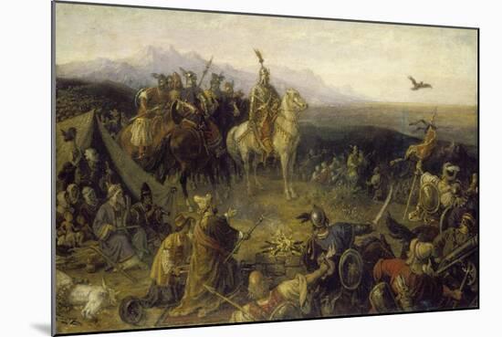 Conquest in the Year 900, Magyars Reaching their Present Day Settlement Area-Mór Than-Mounted Giclee Print