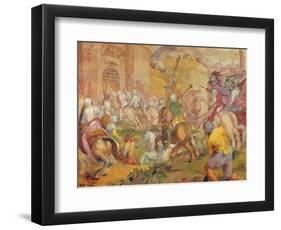 Conquest of a Turkish Town by the Venetians-Antonio Vassilacchi-Framed Giclee Print