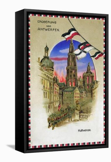 "Conquest of Antwerp - Cathedral", 1914-null-Framed Stretched Canvas