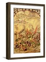 Conquest of Mexico: the Spaniards Retreating, 1st July 1520, 1698-Miguel & Juan Gonzalez-Framed Giclee Print