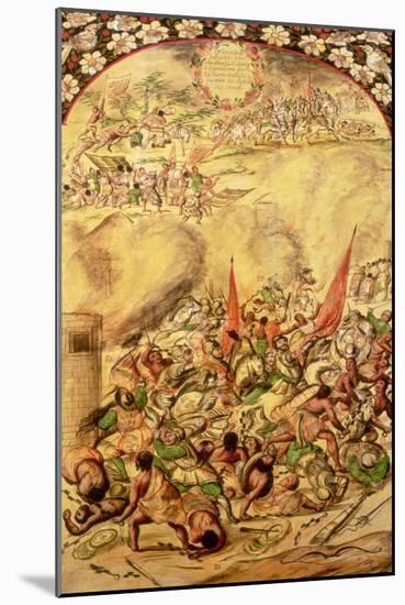 Conquest of Mexico: the Spaniards Retreating, 1st July 1520, 1698-Miguel & Juan Gonzalez-Mounted Giclee Print