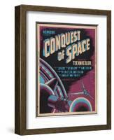 CONQUEST OF SPACE, poster art, 1955.-null-Framed Art Print