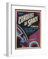CONQUEST OF SPACE, poster art, 1955.-null-Framed Art Print