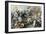 Conquest of the Aztec Capital Tenochtitlan by the Spanish Army of Hernando Cortes, c.1500-null-Framed Giclee Print