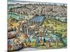 Conquest of Tunis by Charles V, 1535-Franz Hogenberg-Mounted Giclee Print