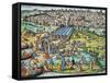 Conquest of Tunis by Charles V, 1535-Franz Hogenberg-Framed Stretched Canvas