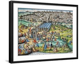 Conquest of Tunis by Charles V, 1535-Franz Hogenberg-Framed Giclee Print