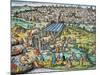 Conquest of Tunis by Charles V, 1535-Franz Hogenberg-Mounted Giclee Print