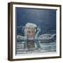 Conrad Lorenz with Goslings, 2000-Peter Wilson-Framed Giclee Print