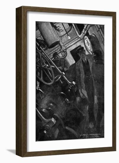 Conrad, Typhoon, Engine-Room-Maurice Greiffenhagen-Framed Art Print