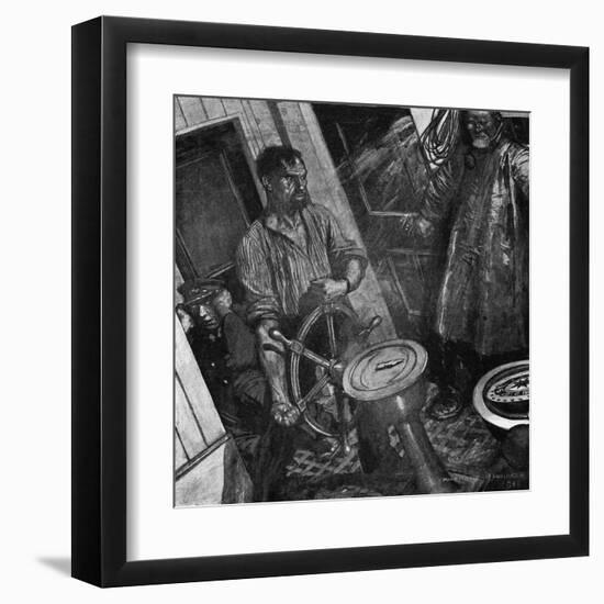 Conrad, Typhoon, Helm-Maurice Greiffenhagen-Framed Art Print