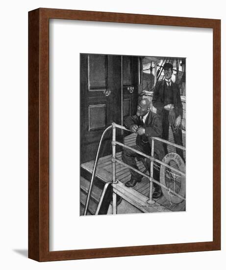 Conrad, Typhoon, on Deck-Maurice Greiffenhagen-Framed Art Print