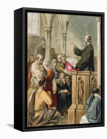 Conscience Preaching in Mansoul-Gustav Bartsch-Framed Stretched Canvas