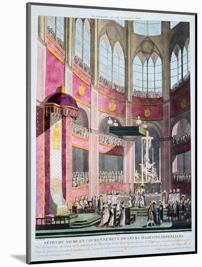 Consecration of Napoleon and Coronation of Josephine by Pope Pius VII, 2nd December 1804-null-Mounted Giclee Print