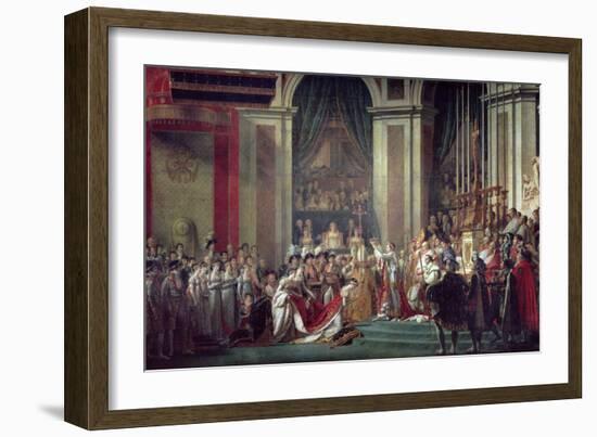 Consecration of the Emperor Napoleon and Coronation of Empress Josephine, 2nd December 1804, 1806-7-Jacques-Louis David-Framed Giclee Print