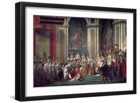 Consecration of the Emperor Napoleon and Coronation of Empress Josephine, 2nd December 1804, 1806-7-Jacques-Louis David-Framed Giclee Print