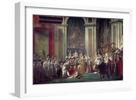 Consecration of the Emperor Napoleon and Coronation of Empress Josephine, 2nd December 1804, 1806-7-Jacques-Louis David-Framed Premium Giclee Print