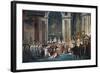 Consecration of the Emperor Napoleon and the Coronation of the Empress Josephine by Pope Pius VII-Jacques-Louis David-Framed Art Print